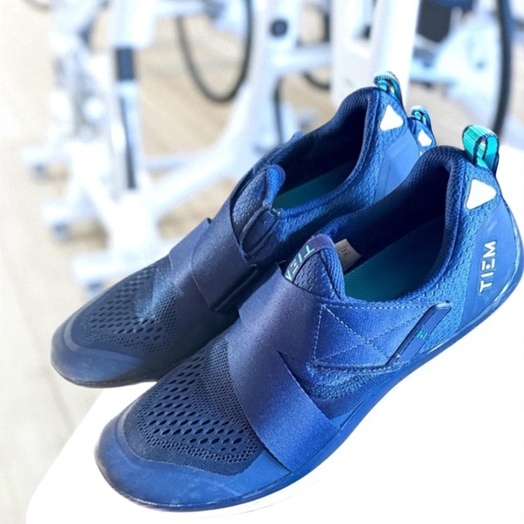 Blue Athletic Shoes Women’s 8.5 slipstream Tiem spinning shoes cycling with clip - Picture 1 of 6